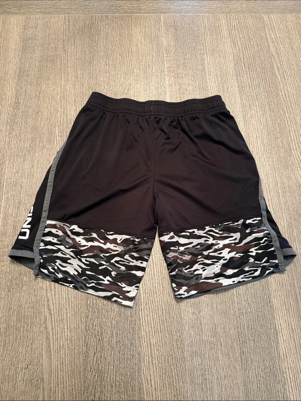 Under Armour Black Boys' Athletic Shorts with Gray Trim